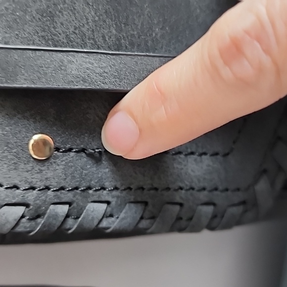 Grey faux leather cross body purse - Picture 6 of 6